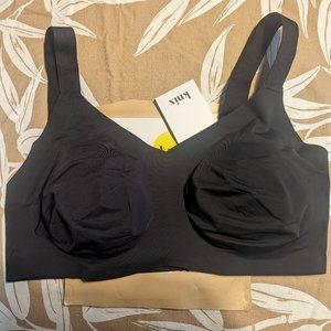 Knix Padded V-Neck Bra with Wide Straps - 6+ - Black